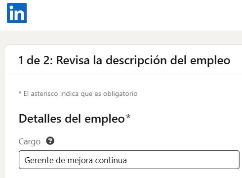 LinkedIn genera vacante desde cargo